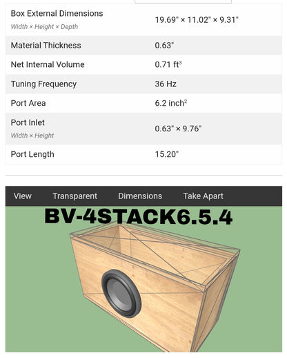 Blurred Vision Audio KNOCKOUT SERIES BV-4STACK6.5.4 6.5"