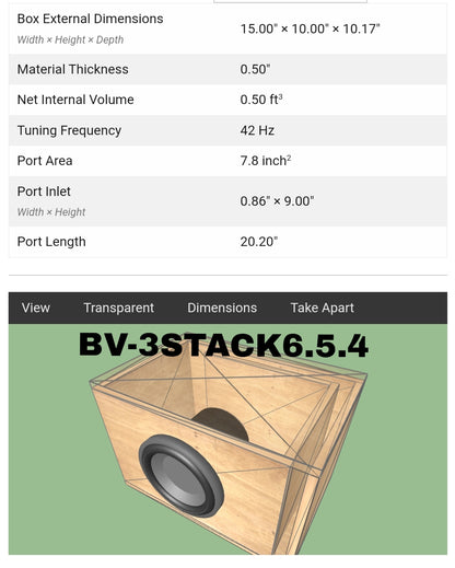 Blurred Vision Audio KNOCKOUT SERIES BV-3STACK6.5.4 6.5"